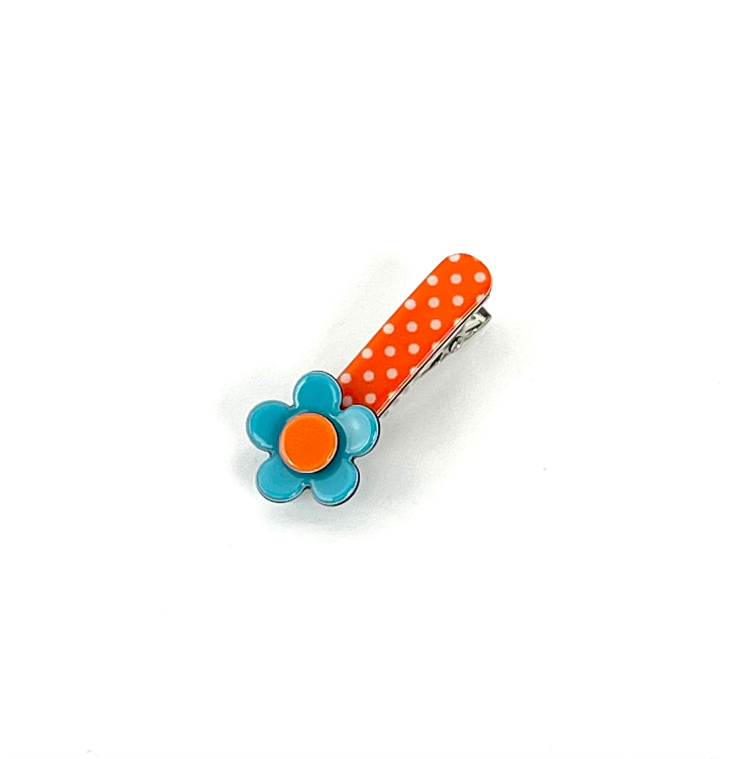 Little Inky flower - Orange polka