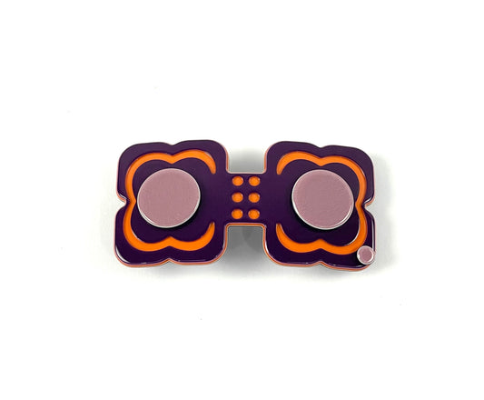 Hanover duo MINI barrette - Deep aubergine