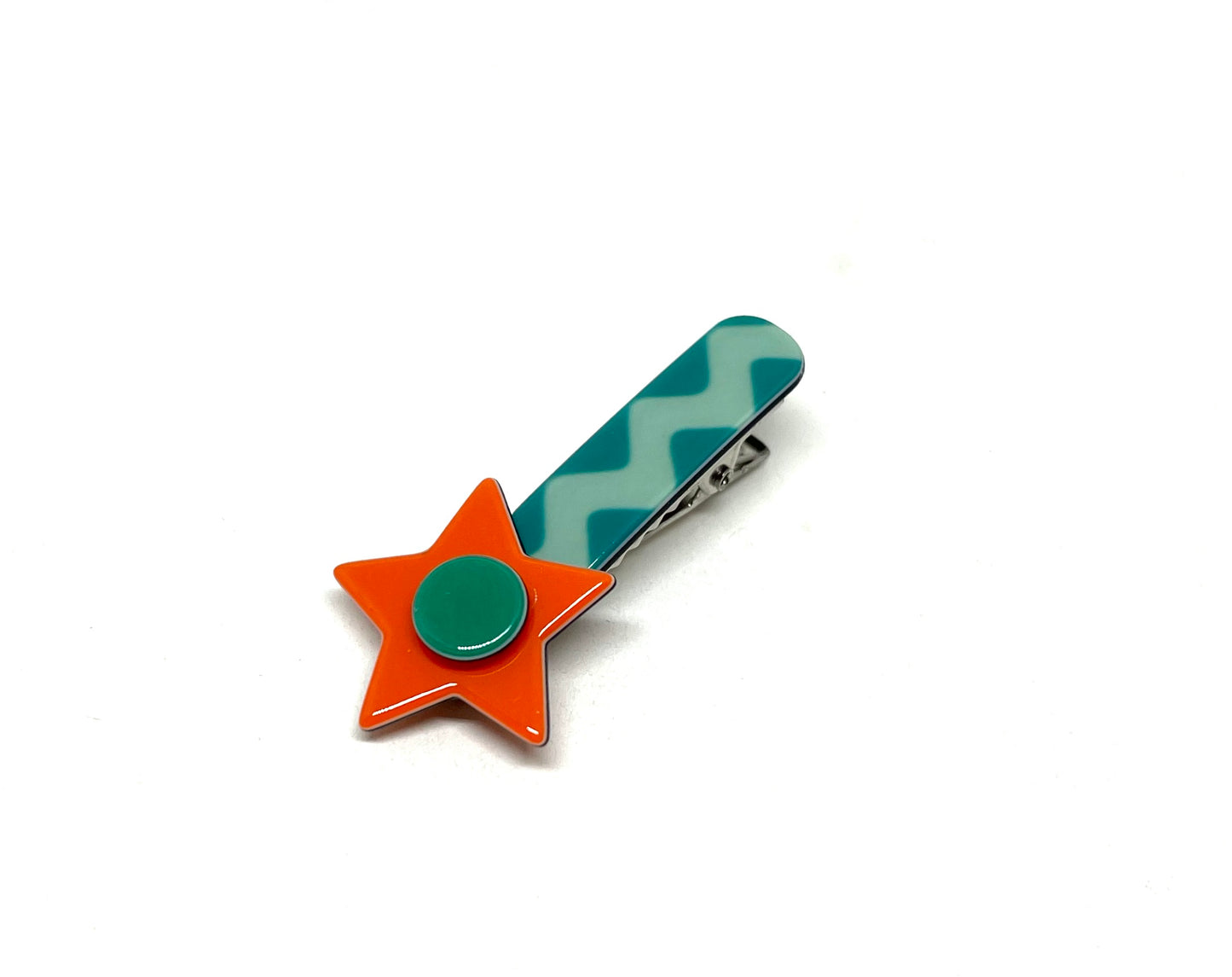 Little Inky star - teal zigzag