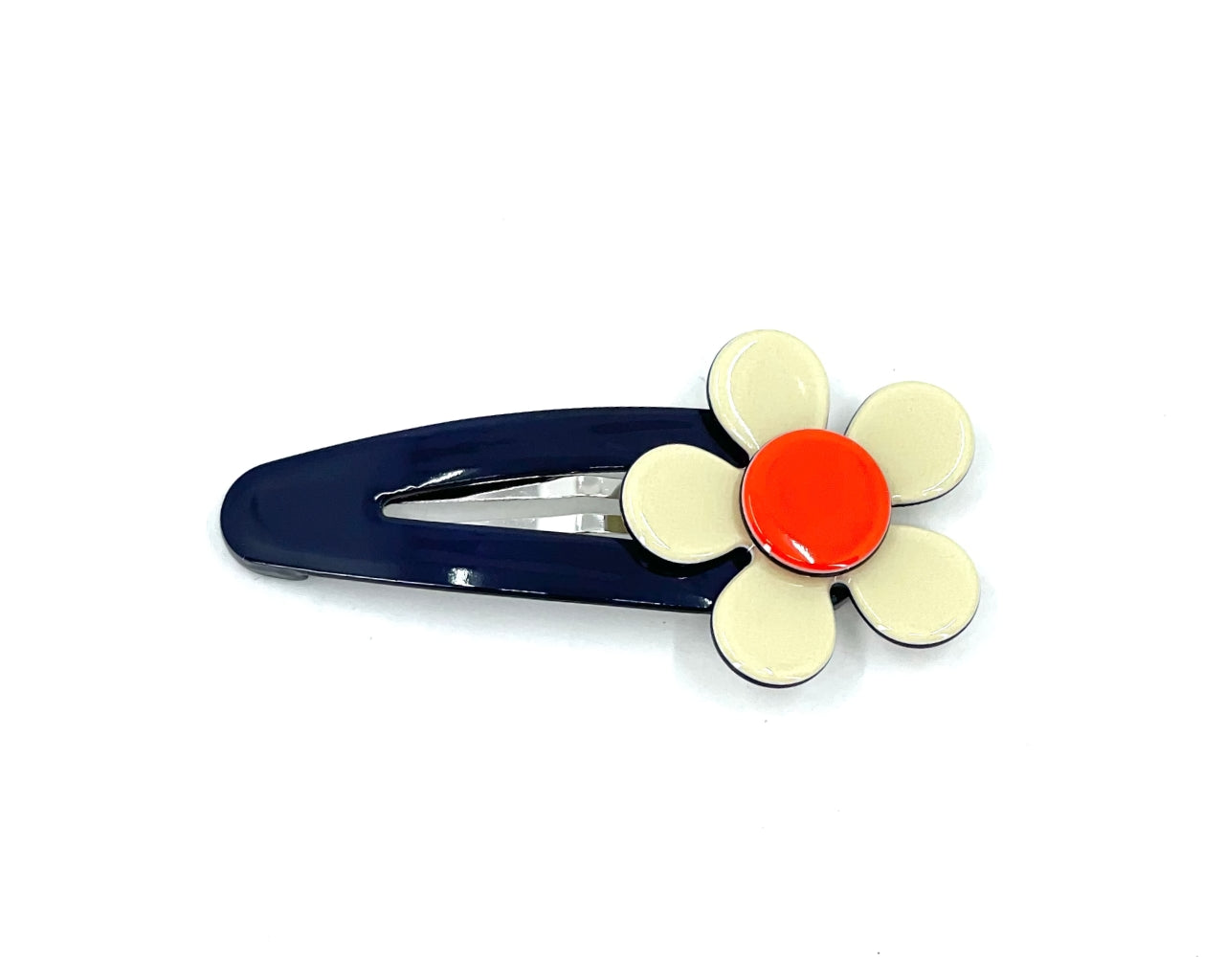 Flat flower click clack - Navy cream